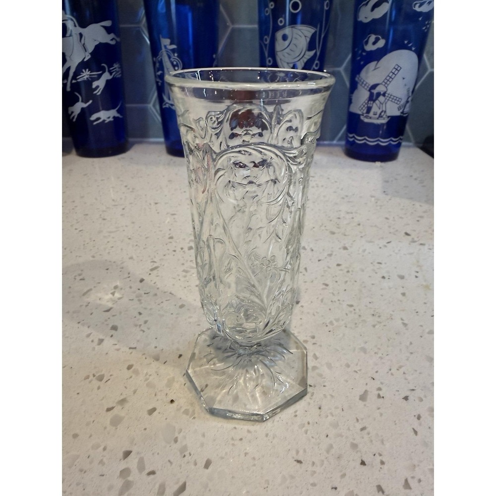 McKee Rock Crystal Clear 5 3/8" Parfait Dish Stem EAPG Depression Glass